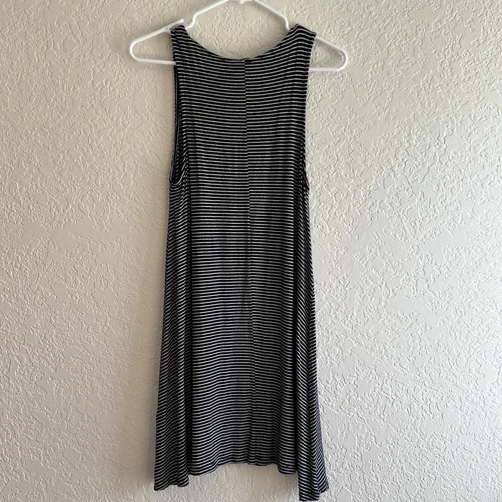 American Eagle Soft and Sexy Black and White Striped Knit Dress - Picture 2 of 3